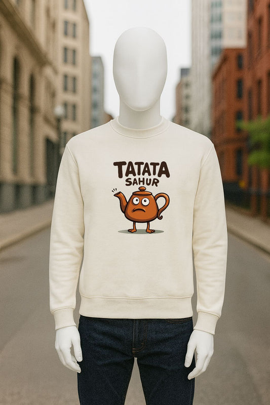 sudadera con dibujo BLANCO CREMA