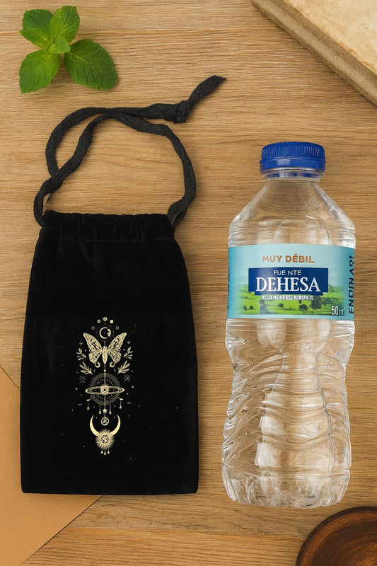 Bolso de terciopelo con cordon 19,5x10,9