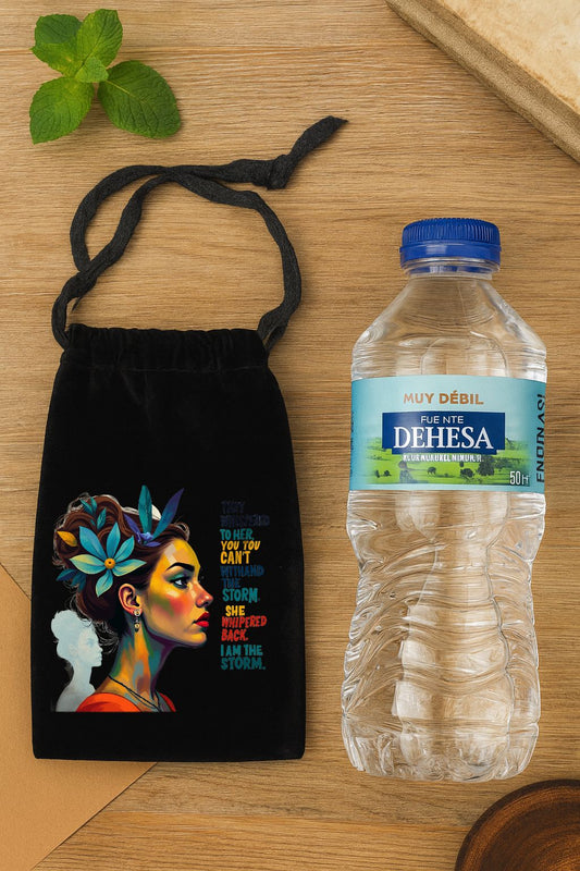 Bolso de terciopelo con cordon 19,5x10,9