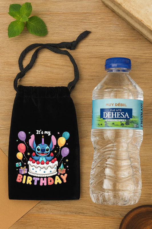 Bolso de terciopelo con cordon 19,5x10,9