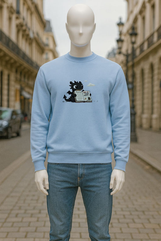 sudadera con dibujo AZUL