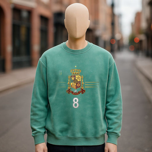Sudadera verde lavada