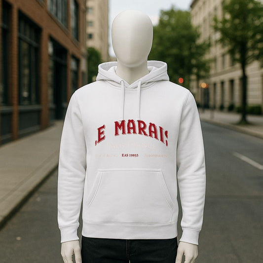 Sudadera con capucha blanca