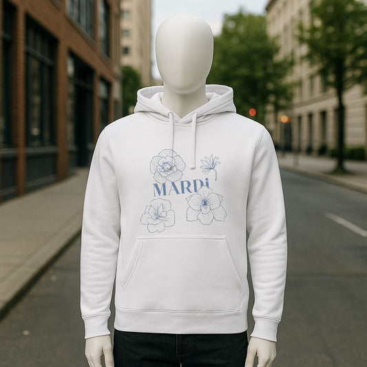 Sudadera con capucha blanca