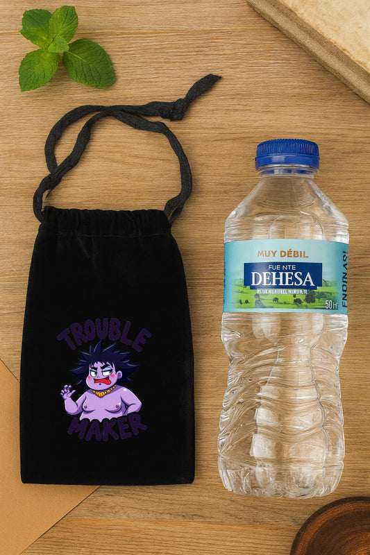 Bolso de terciopelo con cordon 19,5x10,9