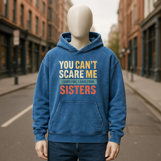 Sudadera con capucha lavada en azul