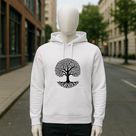 Sudadera con capucha blanca