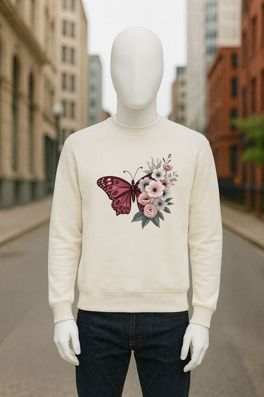 sudadera con dibujo BLANCO CREMA