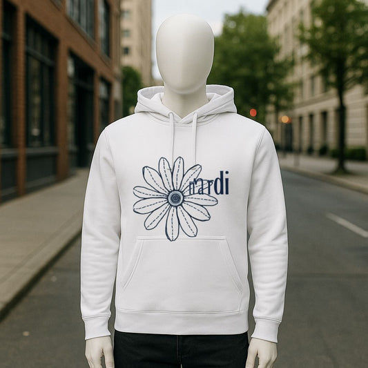 Sudadera con capucha blanca