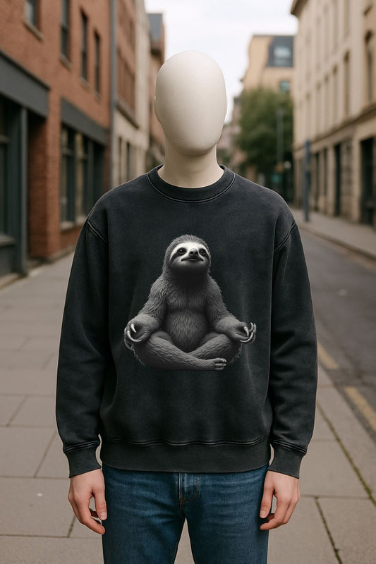 Sudadera negra lavada