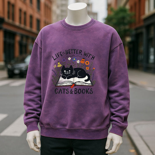 sudadera Púrpura lavado