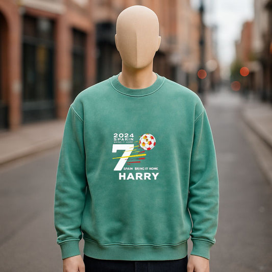 Sudadera verde lavada