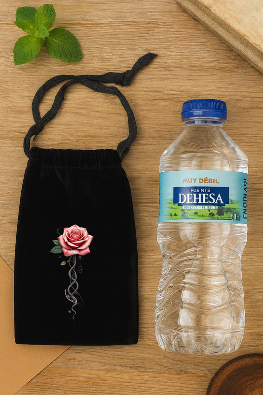 Bolso de terciopelo con cordon 19,5x10,9