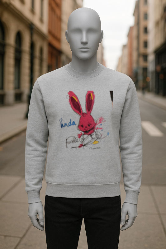 sudadera con dibujo GRIS