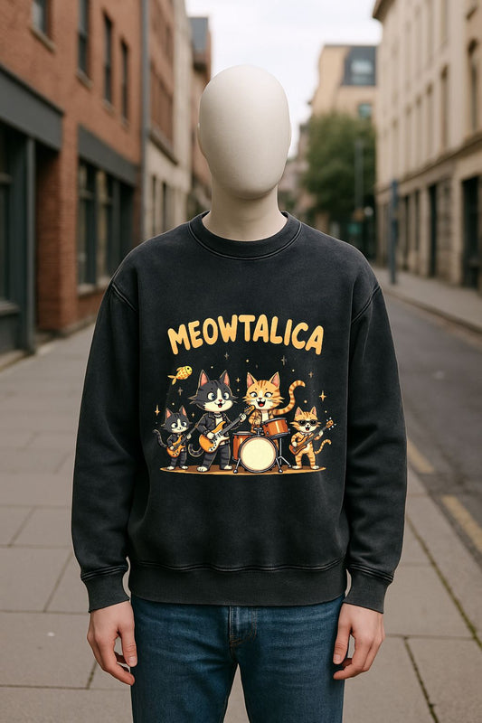 Sudadera negra lavada