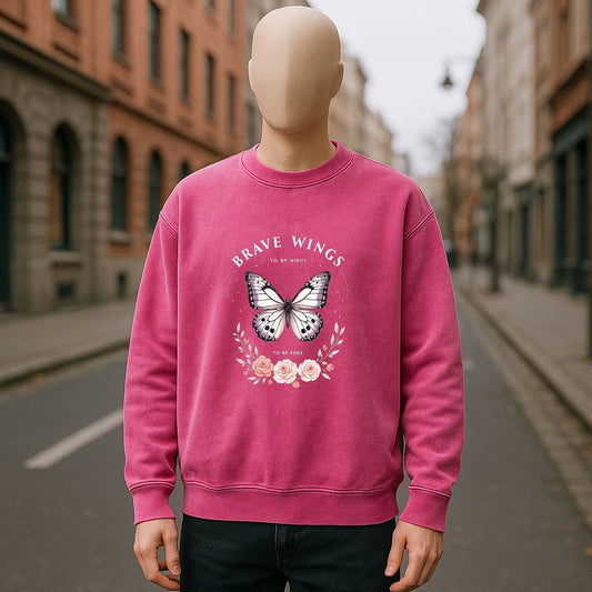 sudadera con dibujo ROSA ROJA