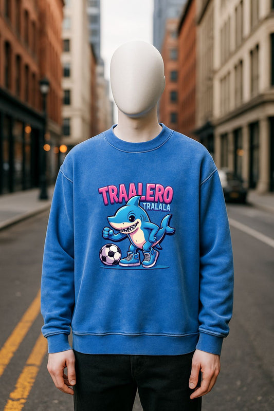 Sudadera azul Lavada