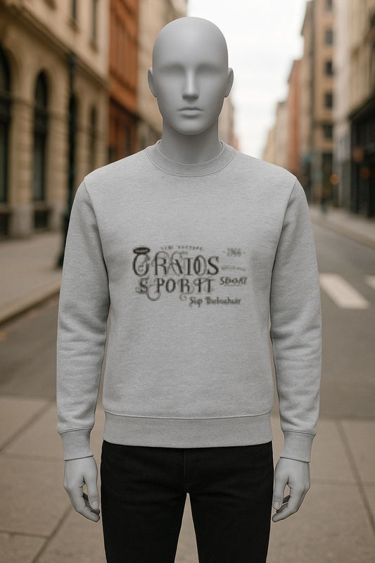 sudadera con dibujo GRIS