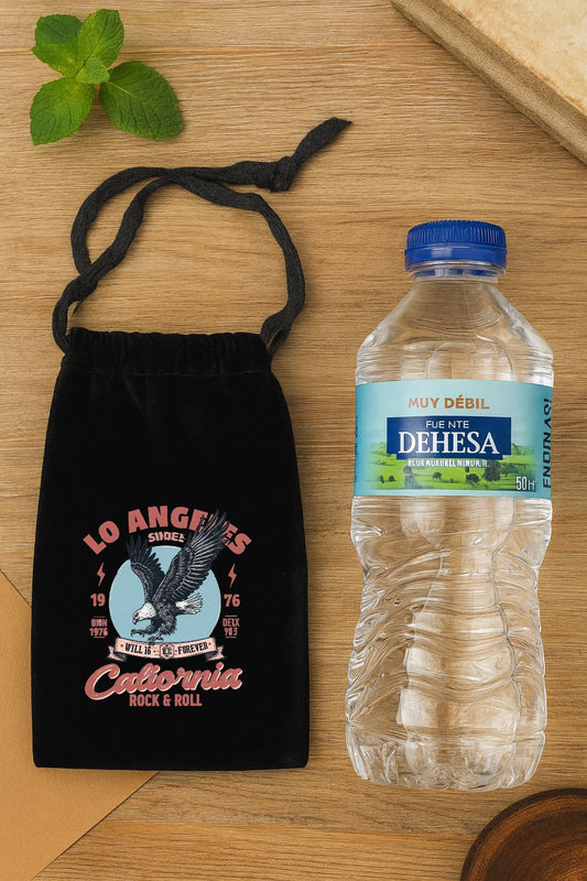 Bolso de terciopelo con cordon 19,5x10,9