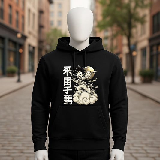 Sudadera negra con capucha