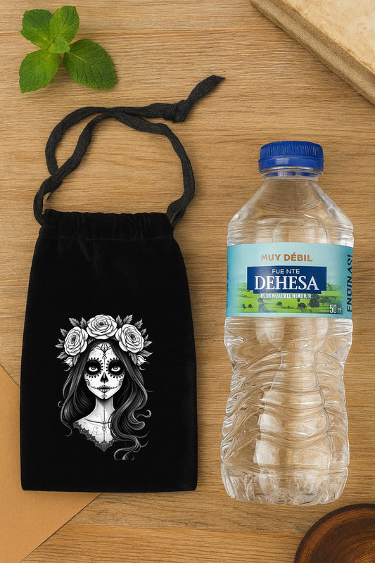 Bolso de terciopelo con cordon 19,5x10,9