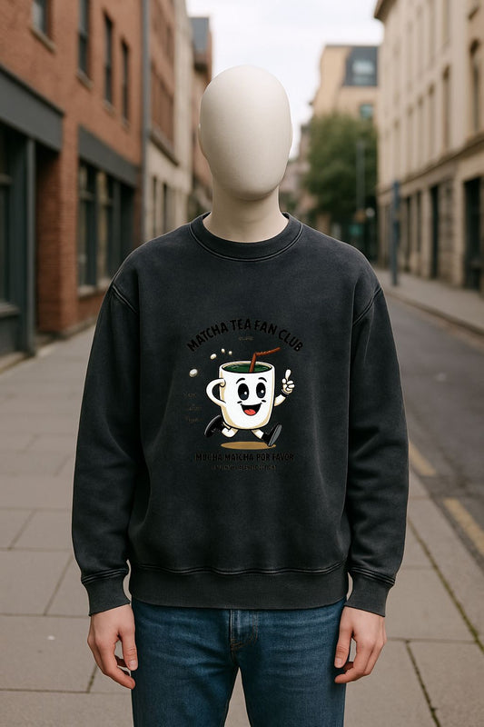 Sudadera negra lavada