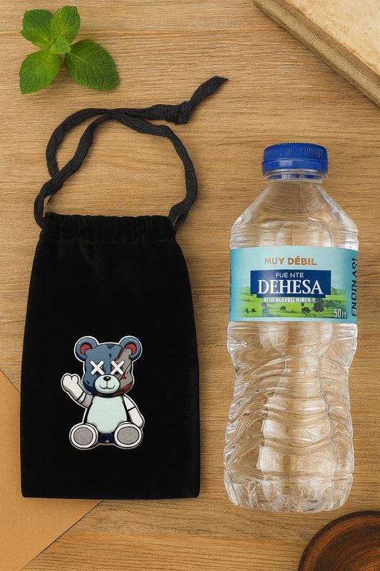 Bolso de terciopelo con cordon 19,5x10,9