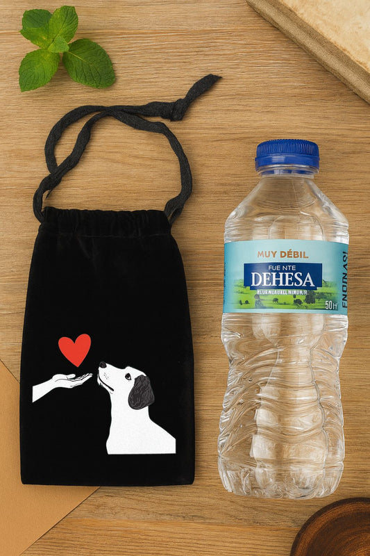 Bolso de terciopelo con cordon 19,5x10,9