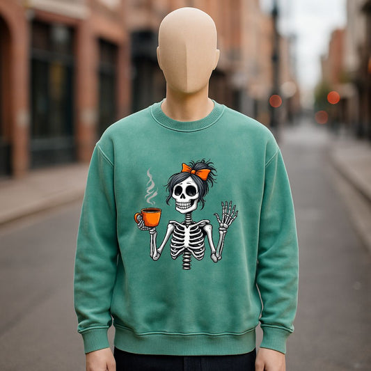 Sudadera verde lavada