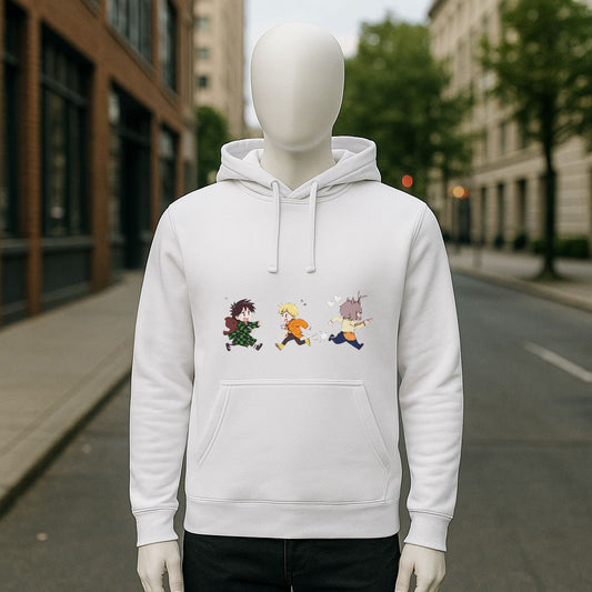 Sudadera con capucha blanca