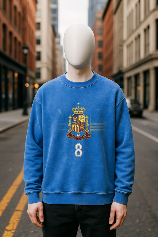 Sudadera azul Lavada