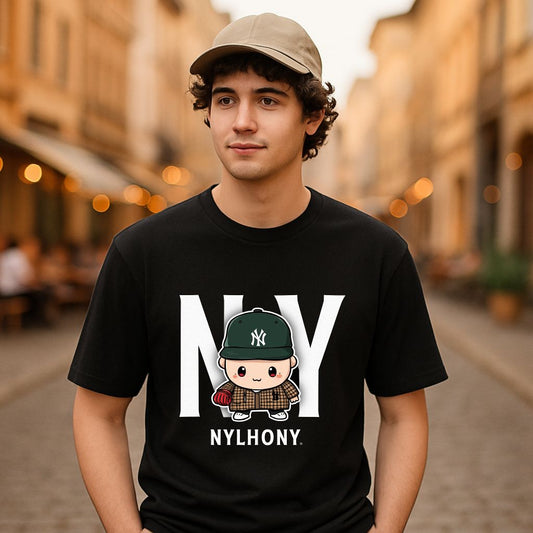 Camiseta dibujo negra