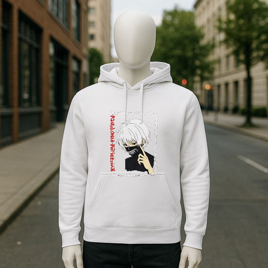 Sudadera con capucha blanca