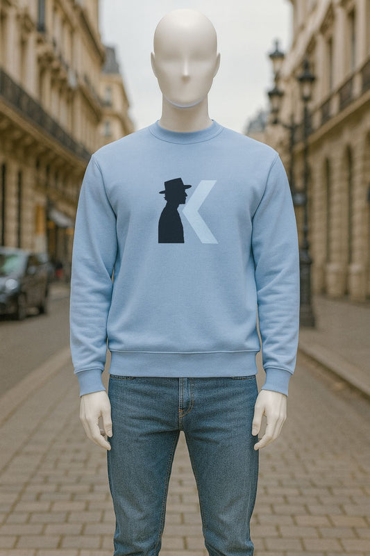 sudadera con dibujo AZUL