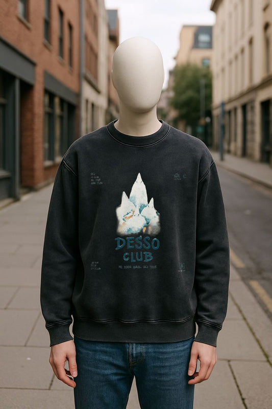 Sudadera negra lavada