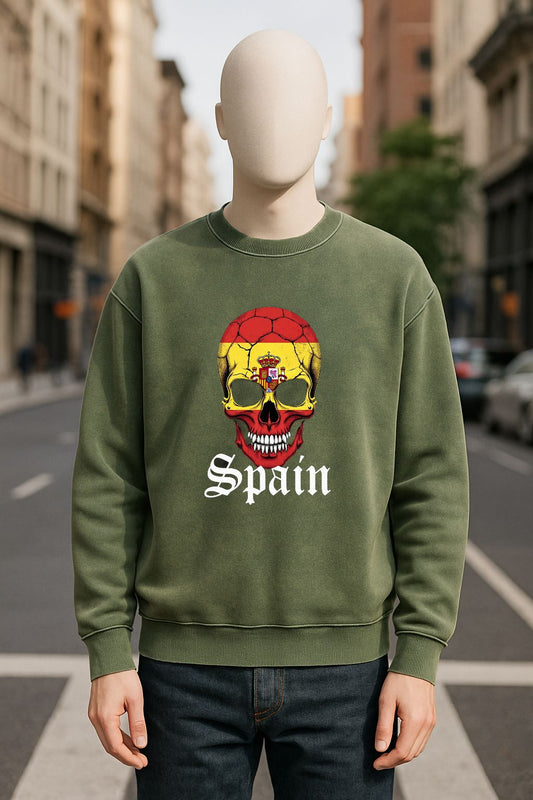 Sudadera verde militar lavada