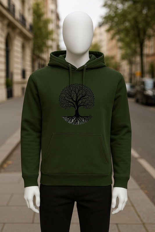 Sudadera con capucha verde oscuro