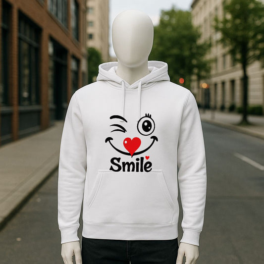 Sudadera con capucha blanca