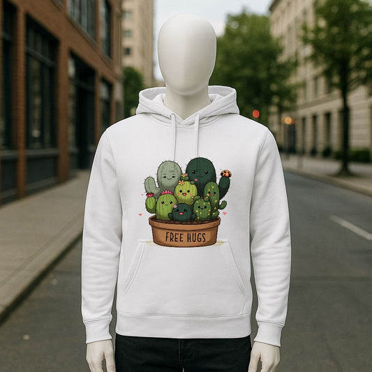 Sudadera con capucha blanca