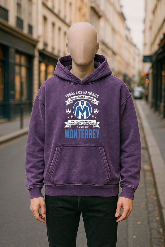 Sudadera con capucha lavada en morado
