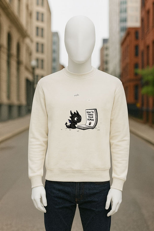 sudadera con dibujo BLANCO CREMA