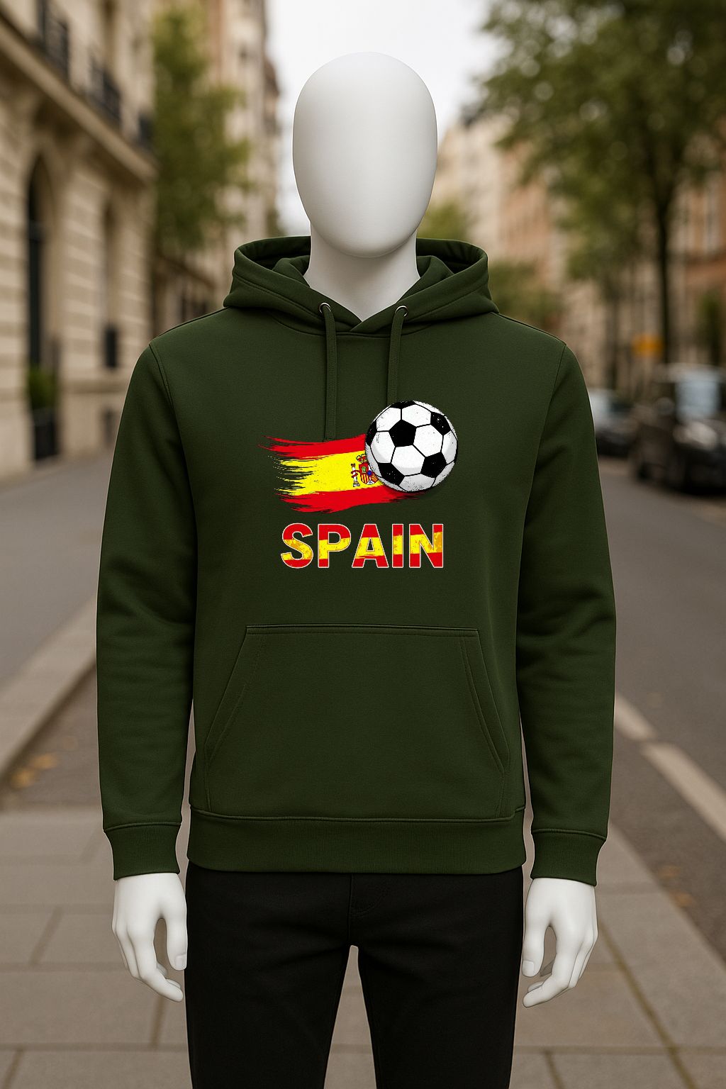Sudadera con capucha verde oscuro