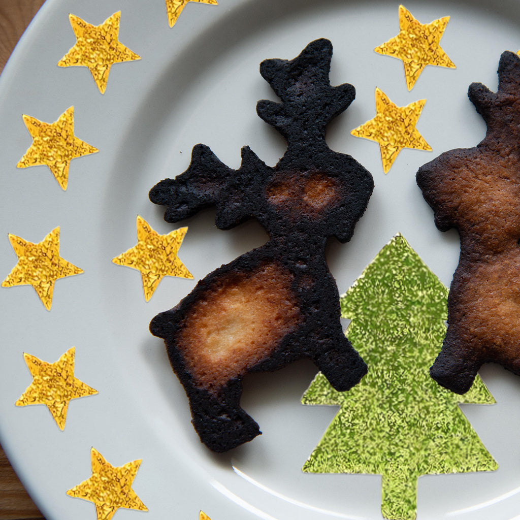 4PCS 2 sets of Christmas trees and stars crystal standard UV DTF transfer sticker sets, perfect for adding a charming seasonal atmosphere to glass jars and space decorations. Self-adhesive, removable, and waterproof stickers.