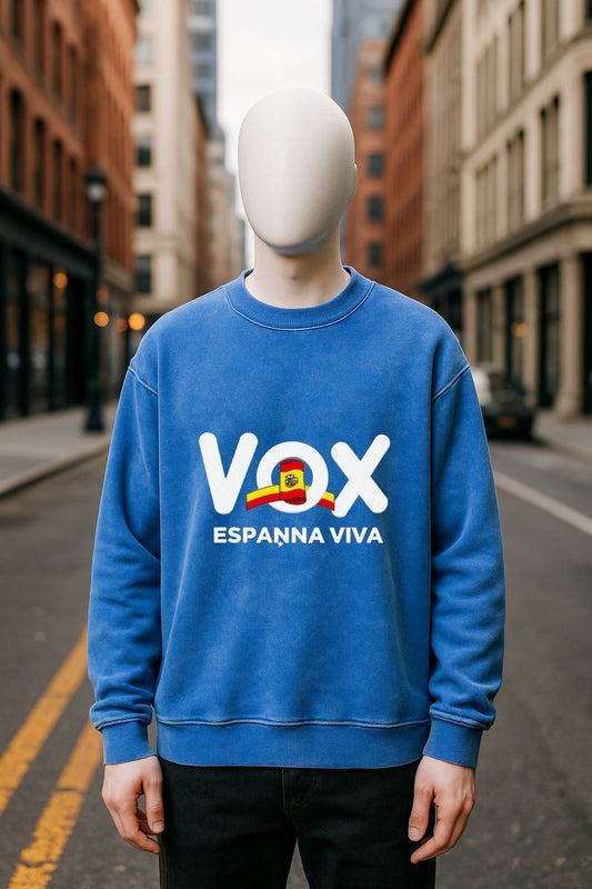 Sudadera azul Lavada