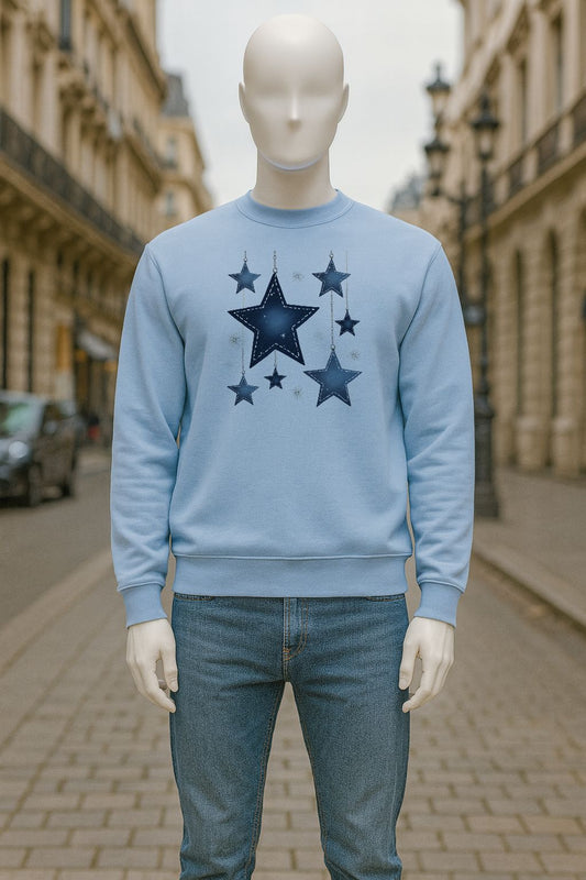 sudadera con dibujo AZUL