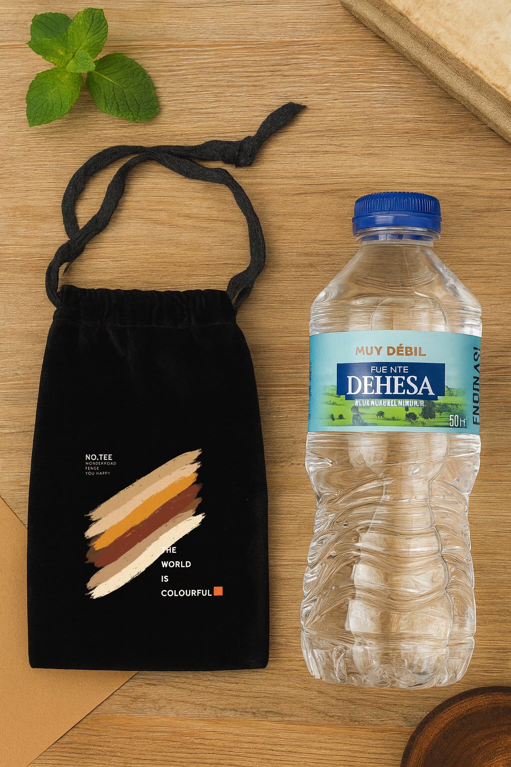 Bolso de terciopelo con cordon 19,5x10,9