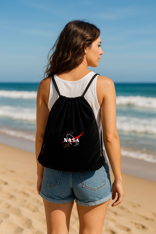 Mochila de terciopelo con cuerda 34x38