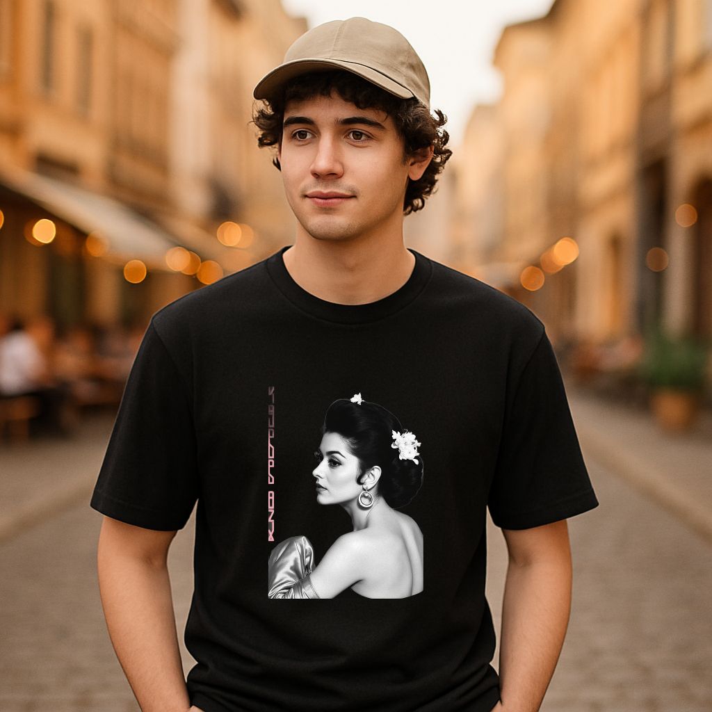 Camiseta dibujo negra