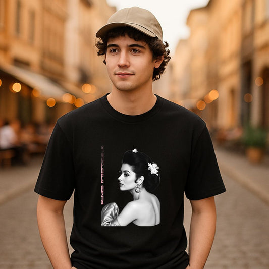 Camiseta dibujo negra
