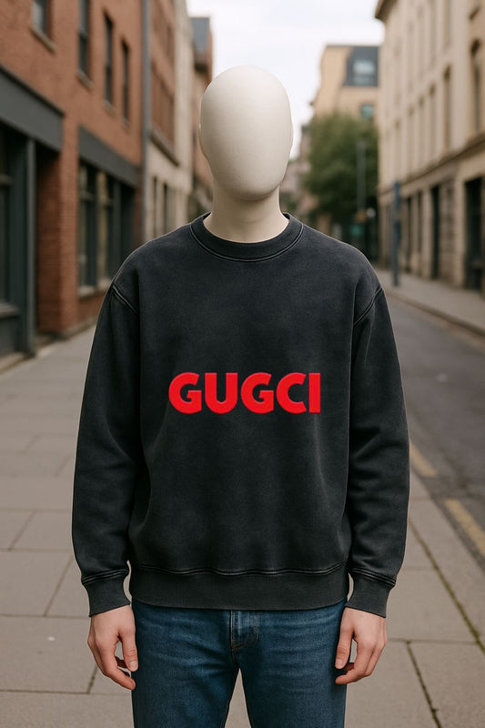 Sudadera negra lavada